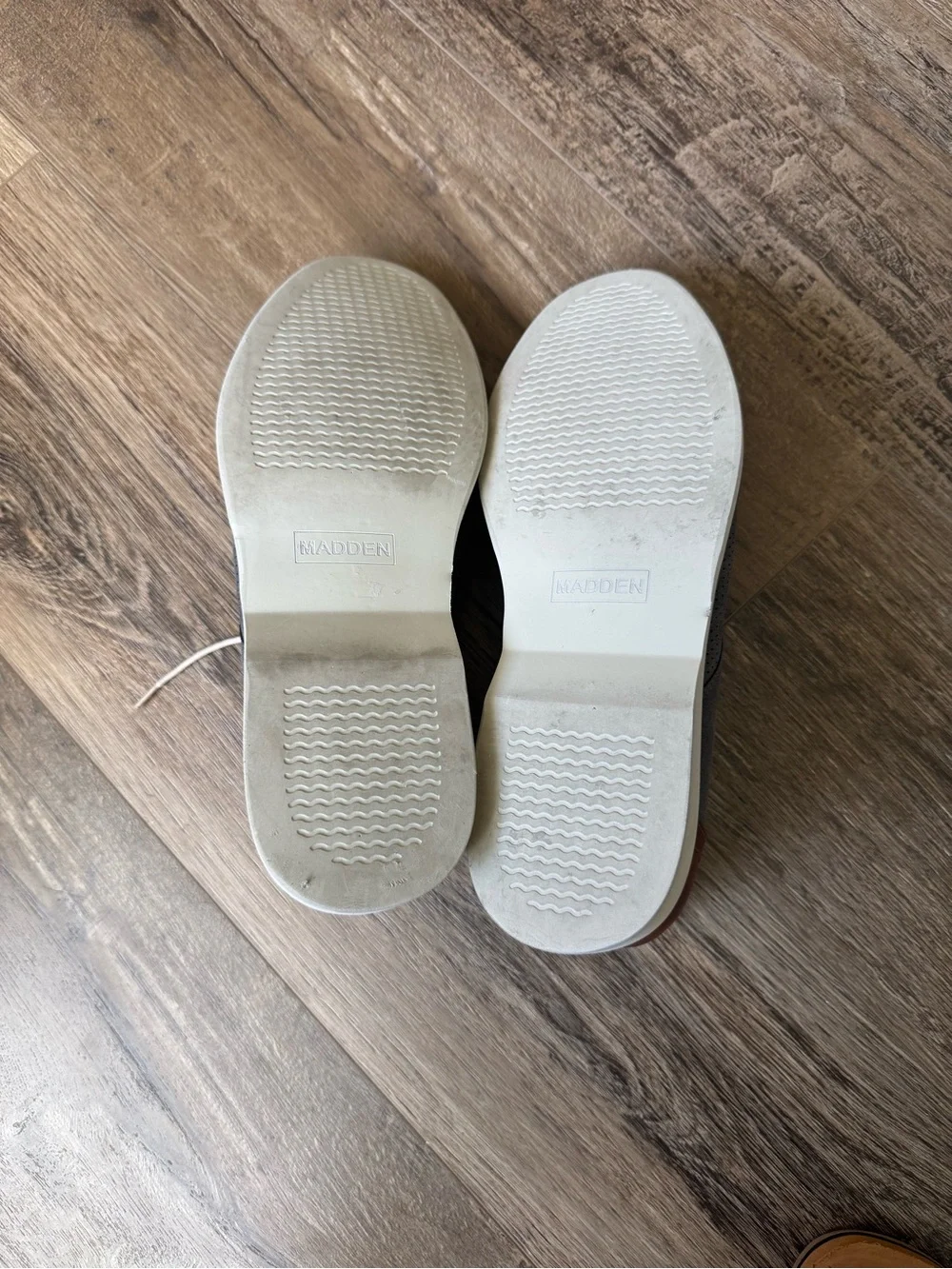 Steve Madden Gray Perforated Chukka Boots with White Laces